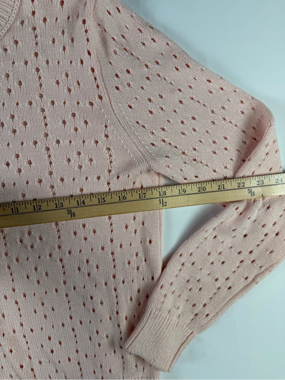 J. Crew - Point Sur Collection Pale Pink Openwork Crewneck Sweater - Perfect M - Picture 12 of 14